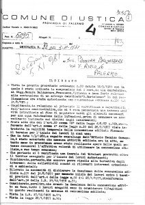 Ordinanza di demolizione n. 22/1981 del Sindaco Vito Ailara "per mancato inizio dei lavori entro l'anno dal suo rilascio"