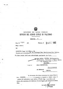 Certificato di conformità Genio-Civile-1983-trasmesso al Sindaco del Comune di Ustica e alla Prefettura di Palermo