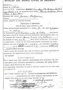 Certificato di conformità Genio Civile 14 giugno 1983